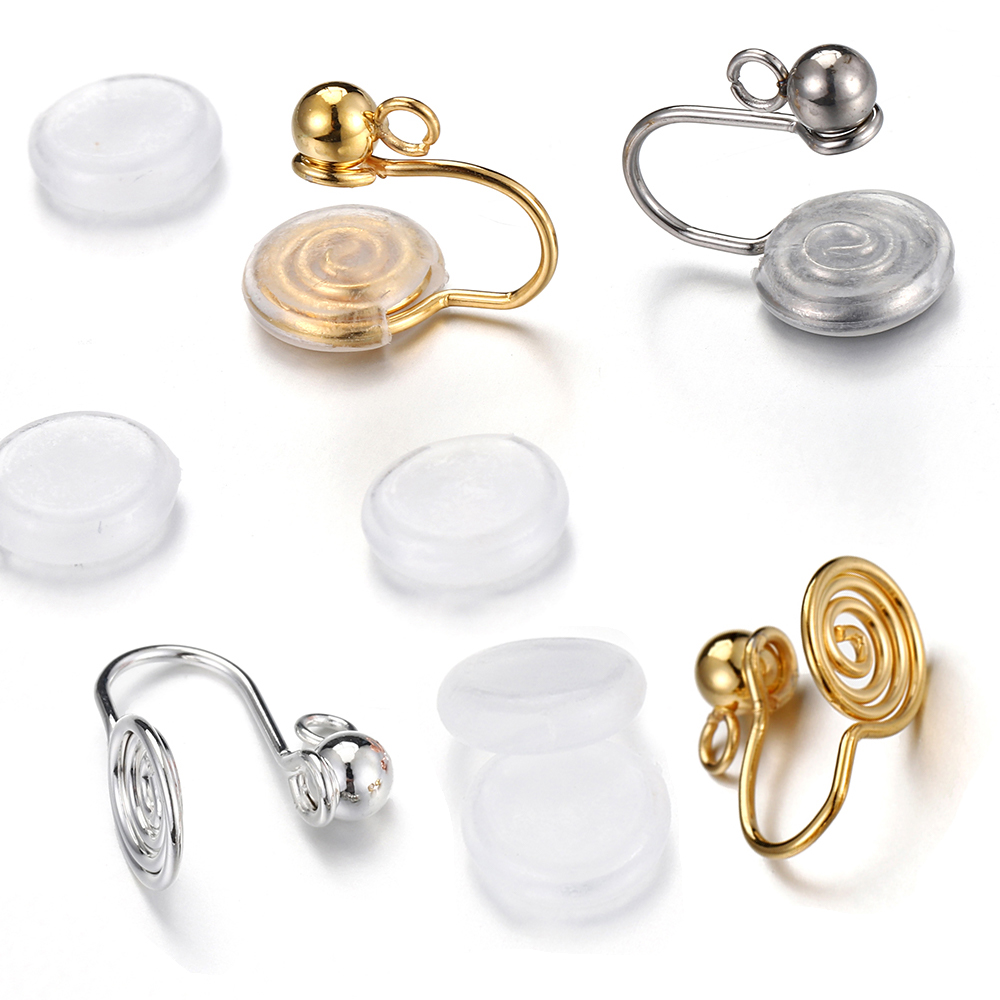 Body Jewels - 10pcs Stainless Steel Ear Clips Spiral