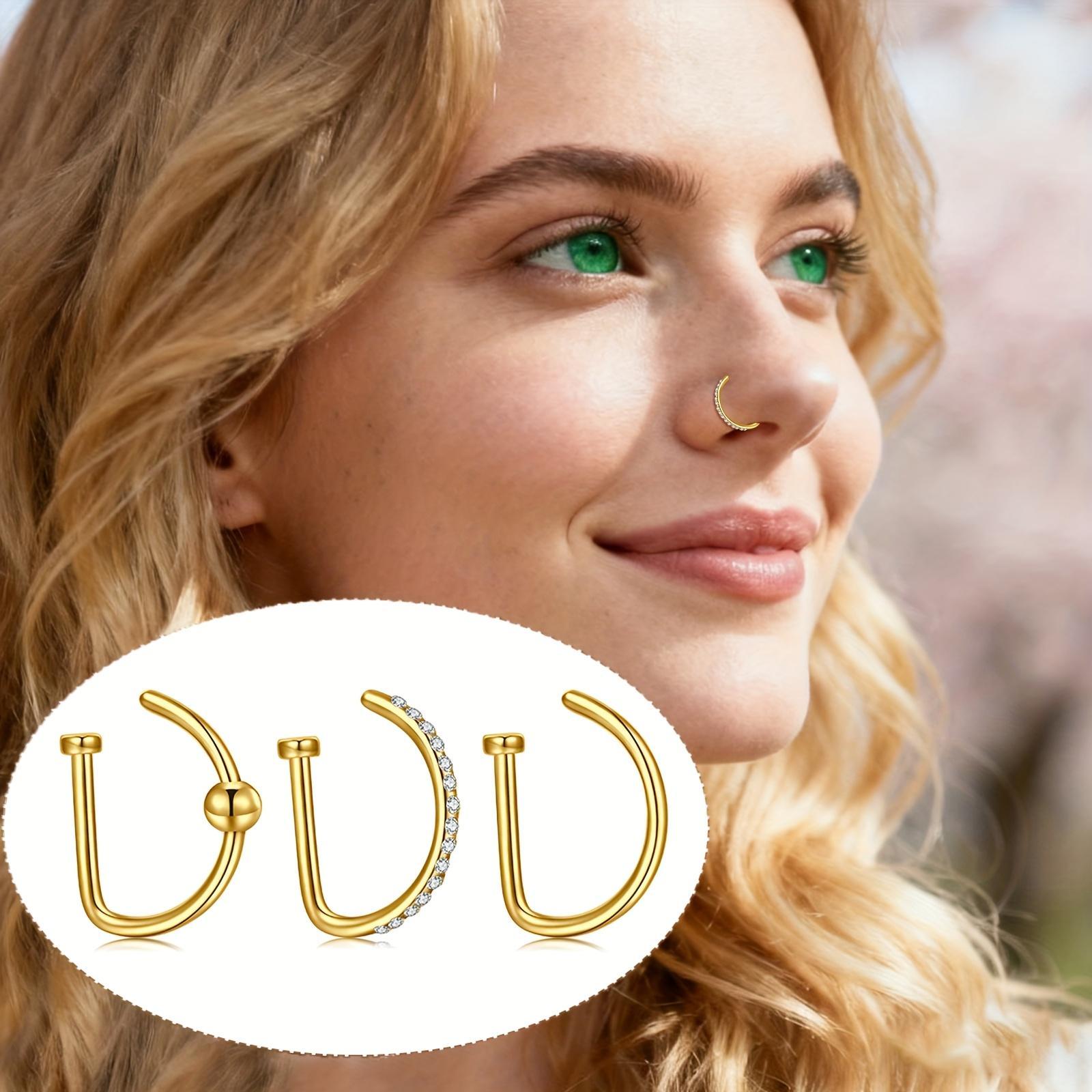 Body Jewelry For Men - 3pcs/Set Fake Nose Piercing 18G Nose