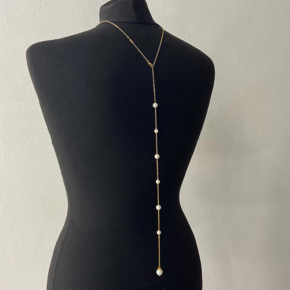 Bohemian Bridal Back Chain Nec - Body Jewelry For Backless Dress 评论和价格