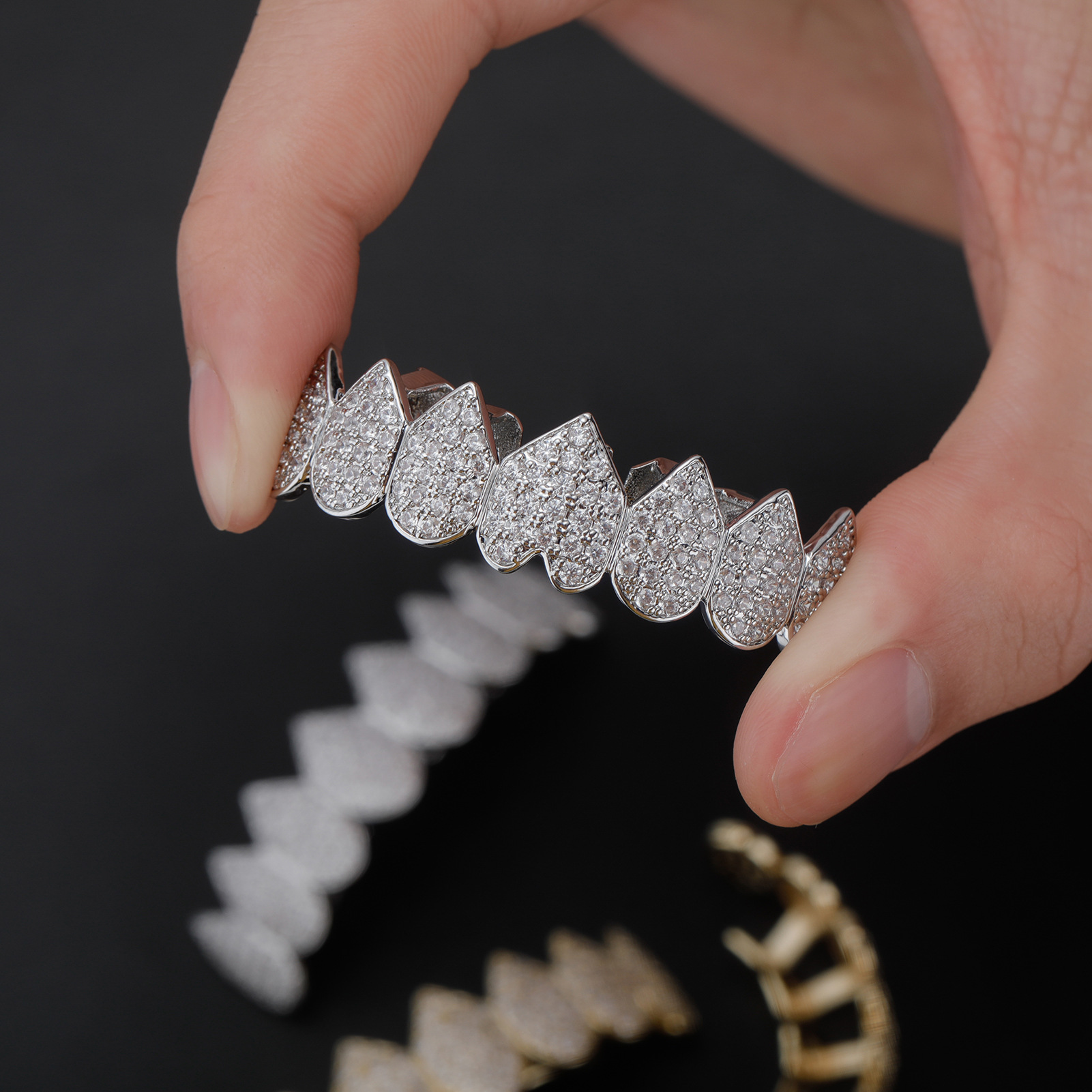 RACHELZ Hip Hop 8/8 Iced Out C - Body Jewelry For Men 评论和价格