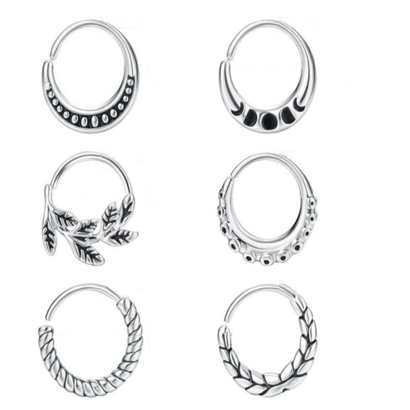 6 pieces of women's nose ring  - Body Jewelry Metal Types 评论和价格