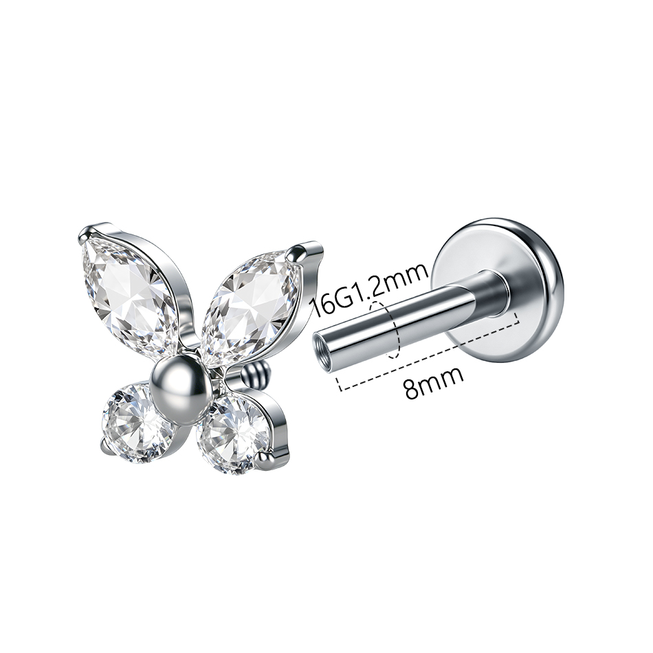 1/5Pcs G23 Titanium Butterfly  - Zoor Body Jewelry 评论和价格