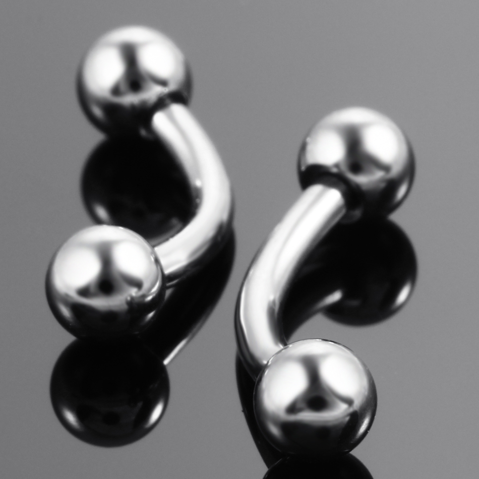 10Pcs/lot Steel Eyebrow Banana - Zoor Body Jewelry 评论和价格