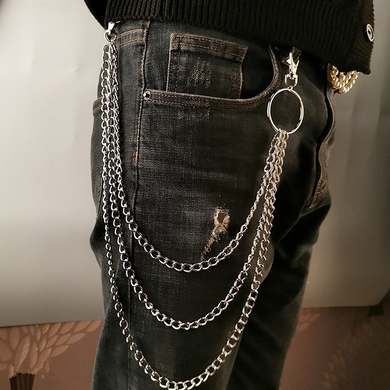 ★▲2/3Layer Punk Hip-hop Long M - Body Jewelry Waist 评论和价格