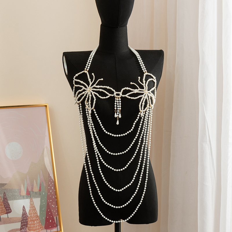 Pearl Dress Chain Fashion Simp - Body Jewelry Dress 评论和价格