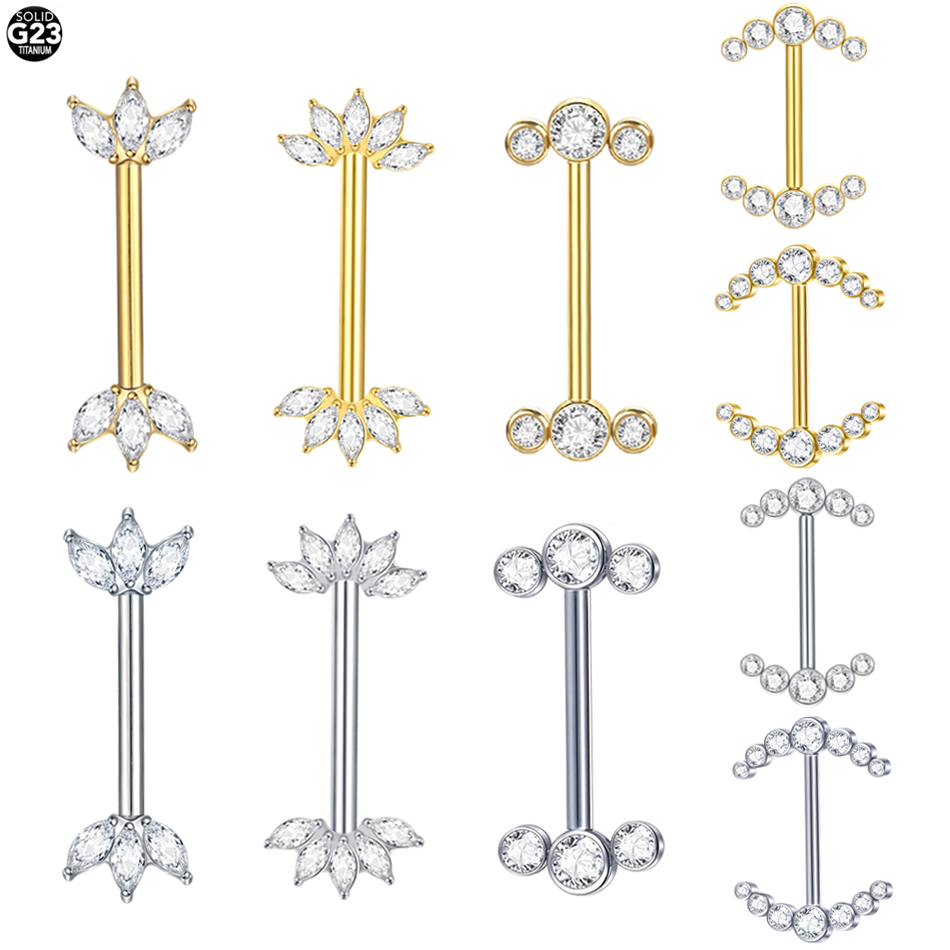 1Pc G23 Titanium Nipple Pierci - Zoor Body Jewelry 评论和价格