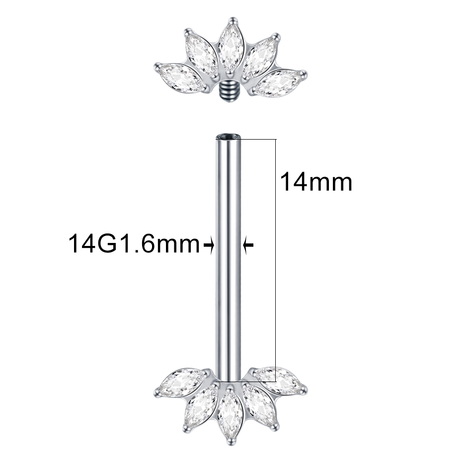 1Pc G23 Titanium Nipple Pierci - Zoor Body Jewelry 评论和价格