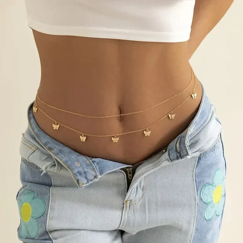 New Charm Sexy Double Layer Bu - Body Jewelry Waist 评论和价格