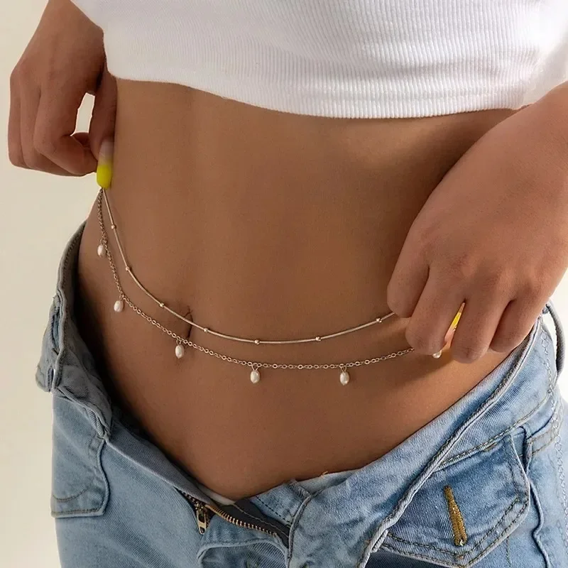 New Charm Sexy Double Layer Bu - Body Jewelry Waist 评论和价格