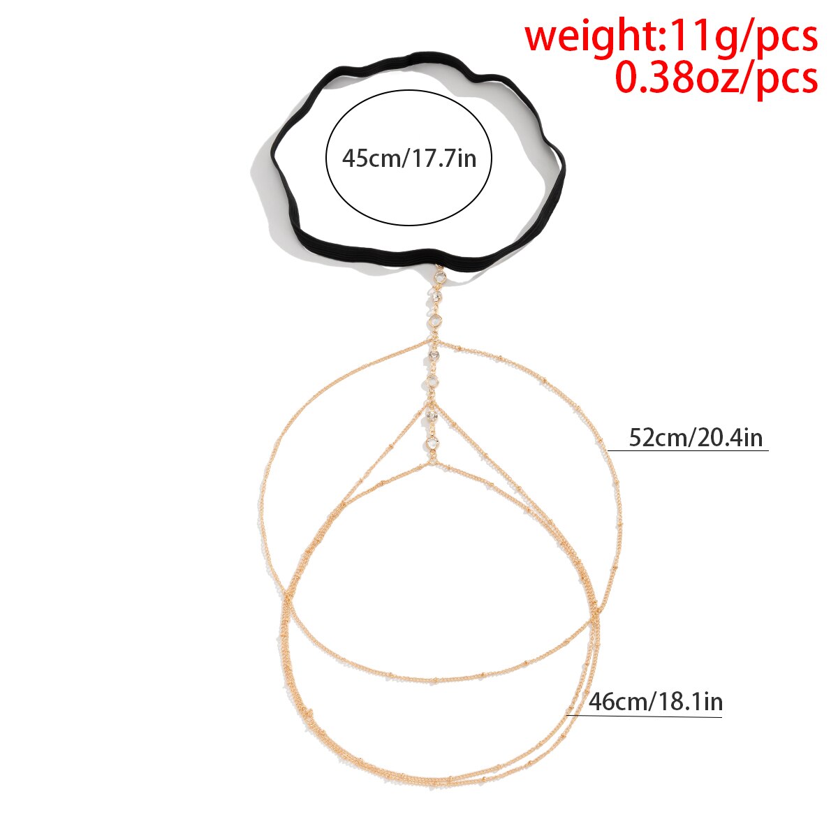 Boho Elastic Band Crystal Leg  - Body Jewelry Dress 评论和价格