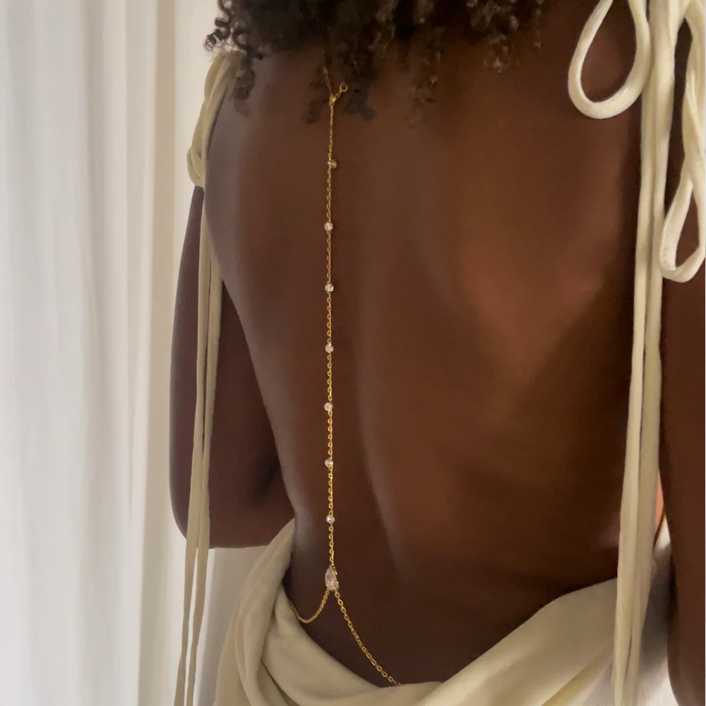 Stonefans Luxury Water Drop Zi - Body Jewelry For Backless Dress 评论和价格
