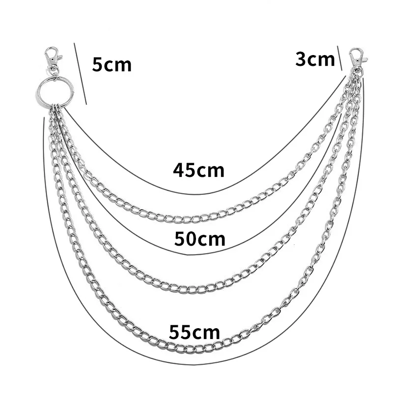 Layer Metal Belt Chain Punk Ho - Body Jewelry Waist 评论和价格