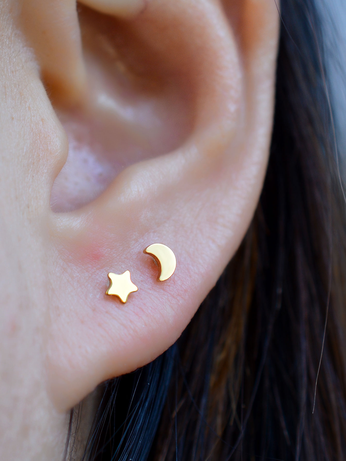 16G Piercing Titanium Steel In - Flat Back Labret Stud 评论和价格