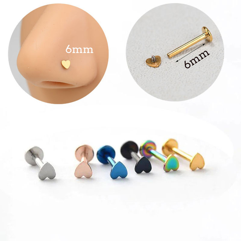 16G Piercing Titanium Steel In - Flat Back Labret Stud 评论和价格