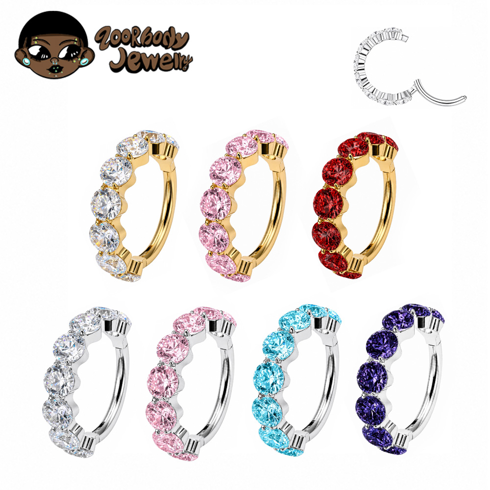 ZOOR F136 Titanium Luxury Zirc - Zoor Body Jewelry 评论和价格