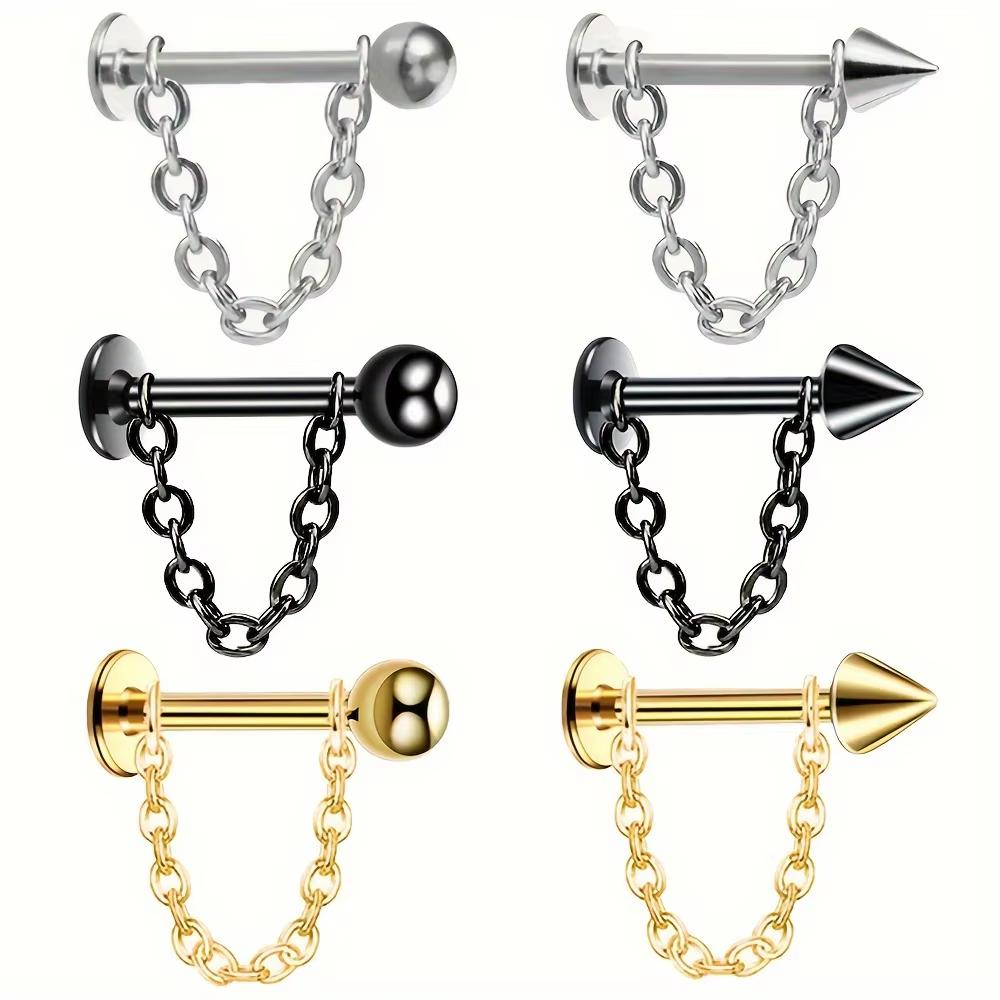 2pcs/12pcs Set Punk Simple Sty - Body Jewelry For Men 评论和价格
