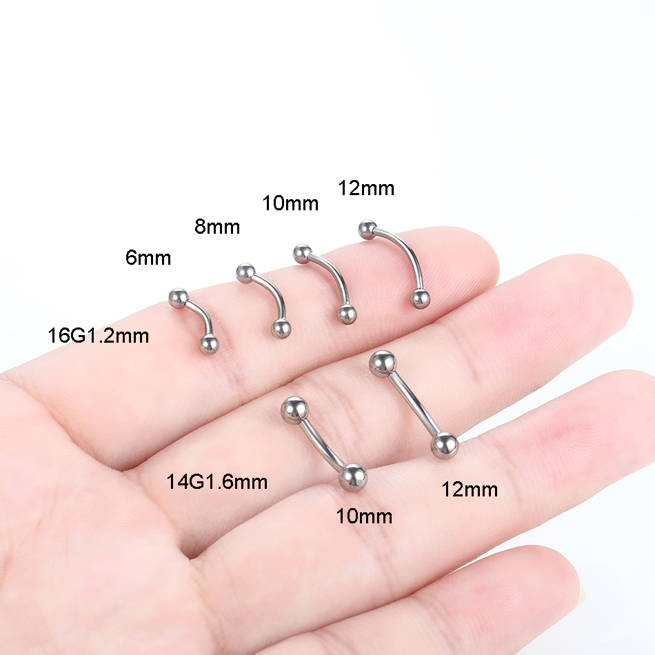 10Pcs/lot G23 Titanium Eyebrow - Zoor Body Jewelry 评论和价格
