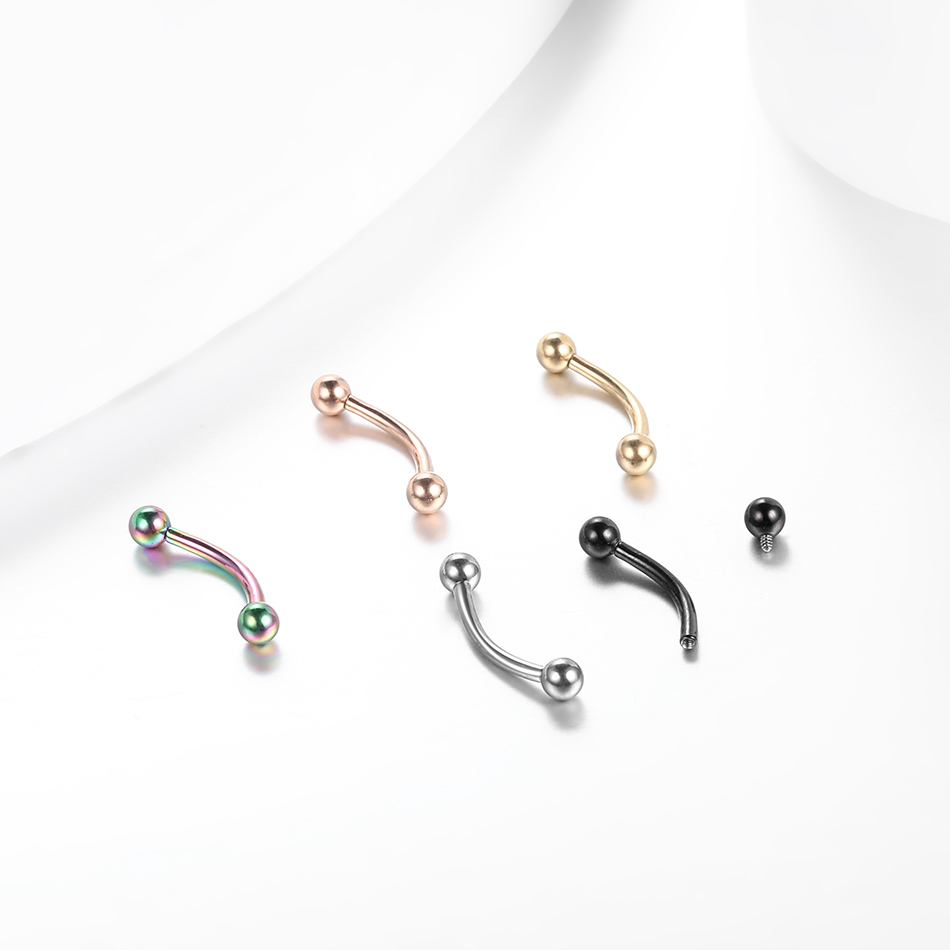 10Pcs/lot G23 Titanium Eyebrow - Zoor Body Jewelry 评论和价格