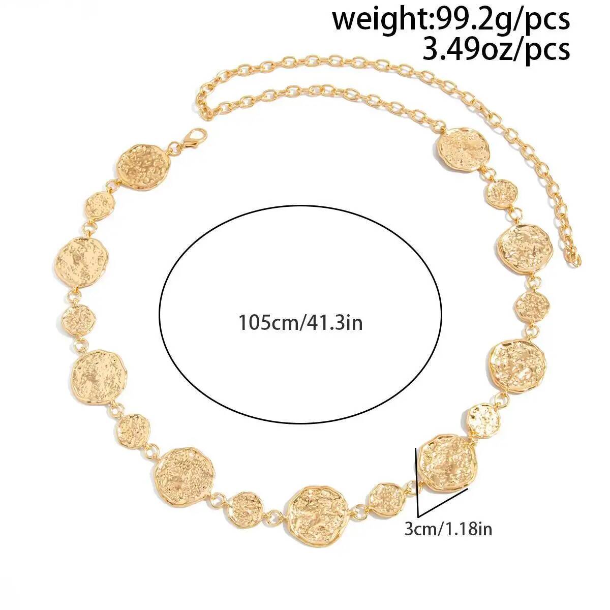 Punk Gold Color Round Belly Wa - Body Jewelry Dress 评论和价格