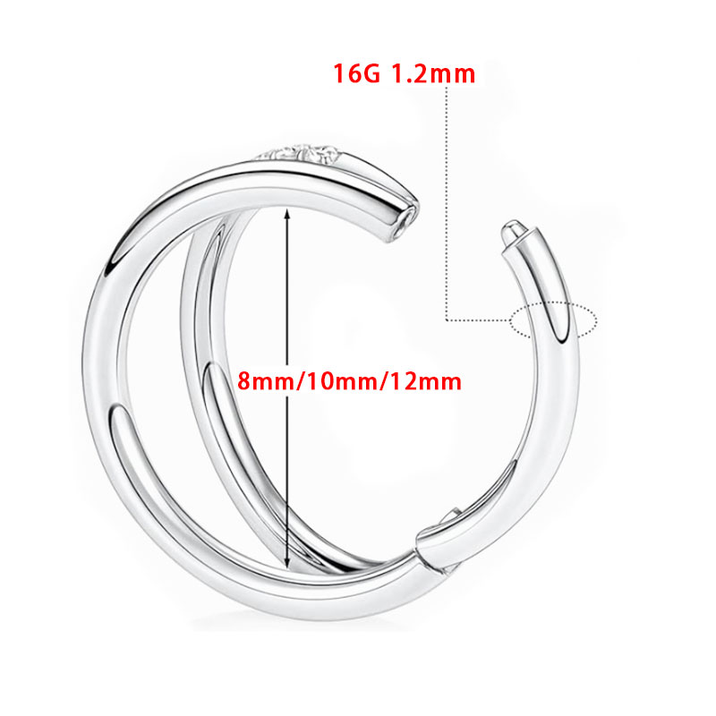 ASTM F136 Titanium 16G Moon No - Zoor Body Jewelry 评论和价格