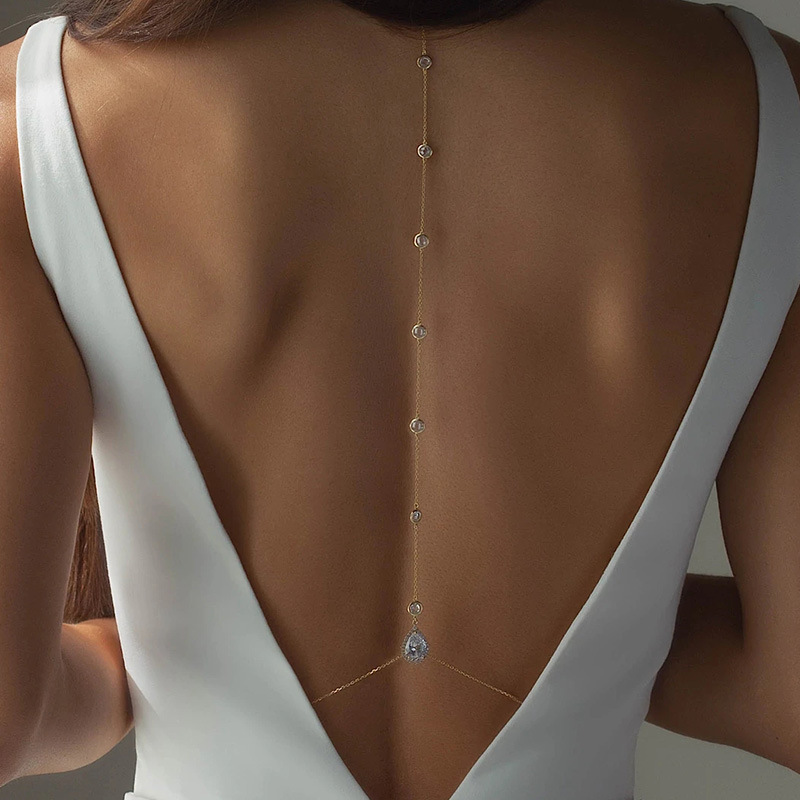 New Star Back Chain Body Jewel - Body Jewelry For Backless Dress 评论和价格