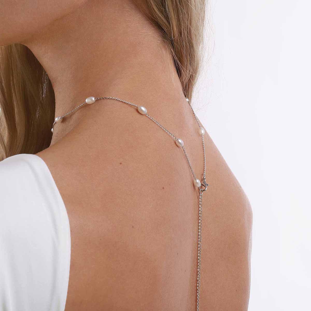 Elegant Back Drop Necklace Wit - Body Jewelry For Backless Dress 评论和价格