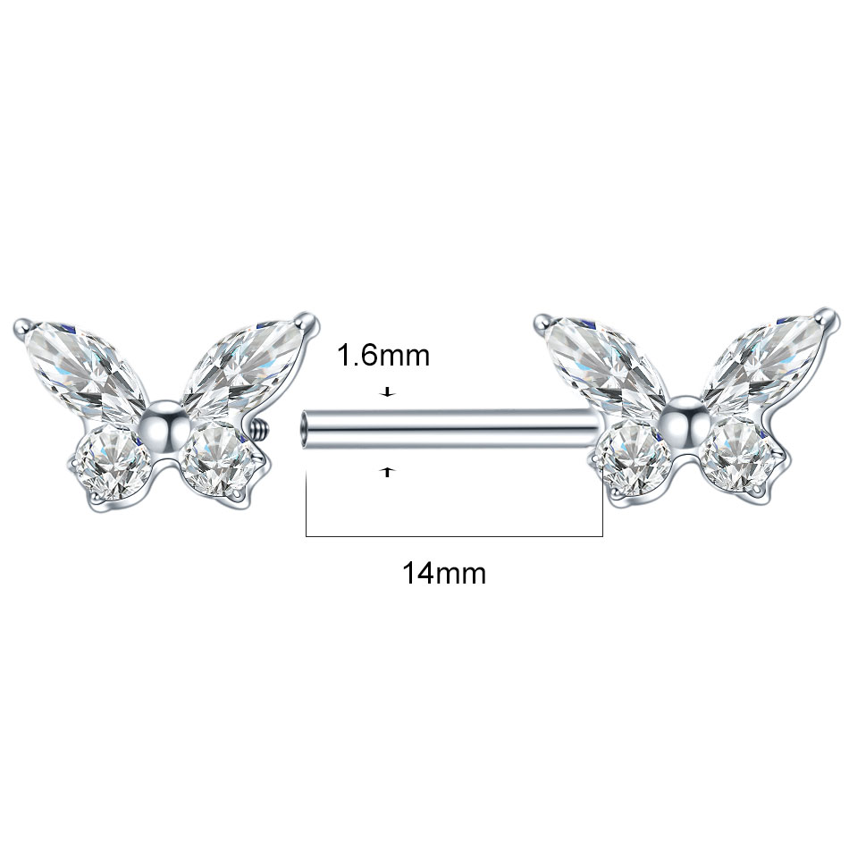 1Pc G23 Titanium Nipple Ring S - Zoor Body Jewelry 评论和价格