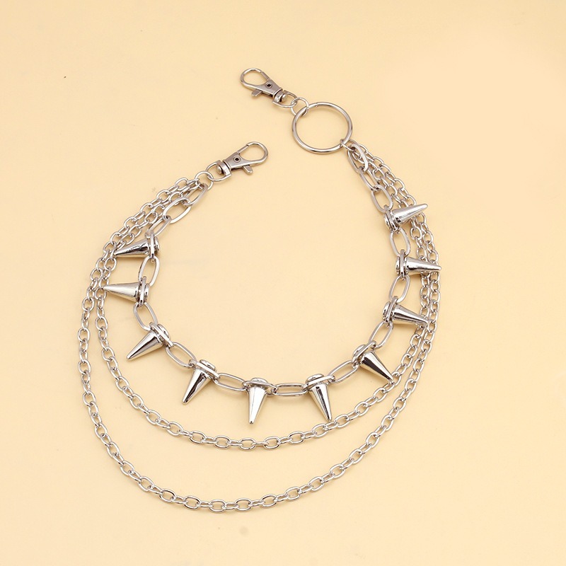 Hip Hop Punk Rock Metal Pants  - Body Jewelry Waist 评论和价格