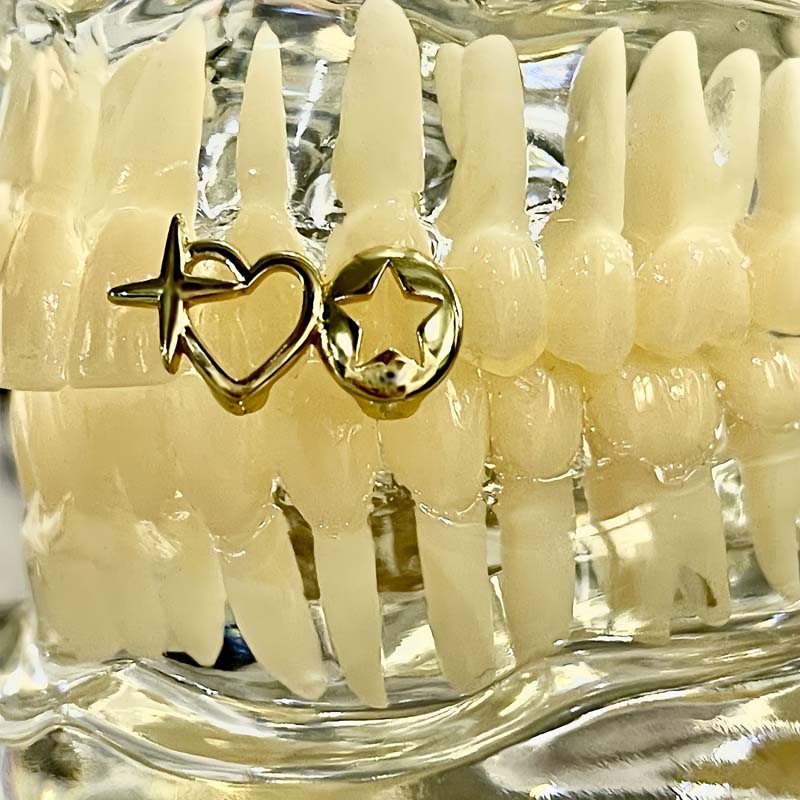 Punk Hip Hop Hollow Heart Teet - Body Jewelry For Men 评论和价格