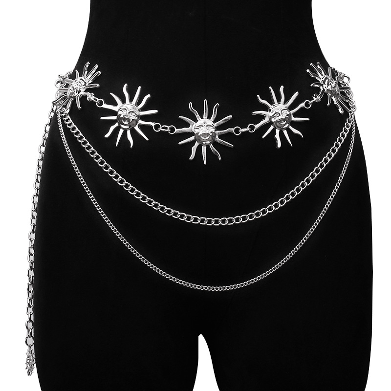 Chunky Multilayer Punk Gothic  - Body Jewelry Waist 评论和价格