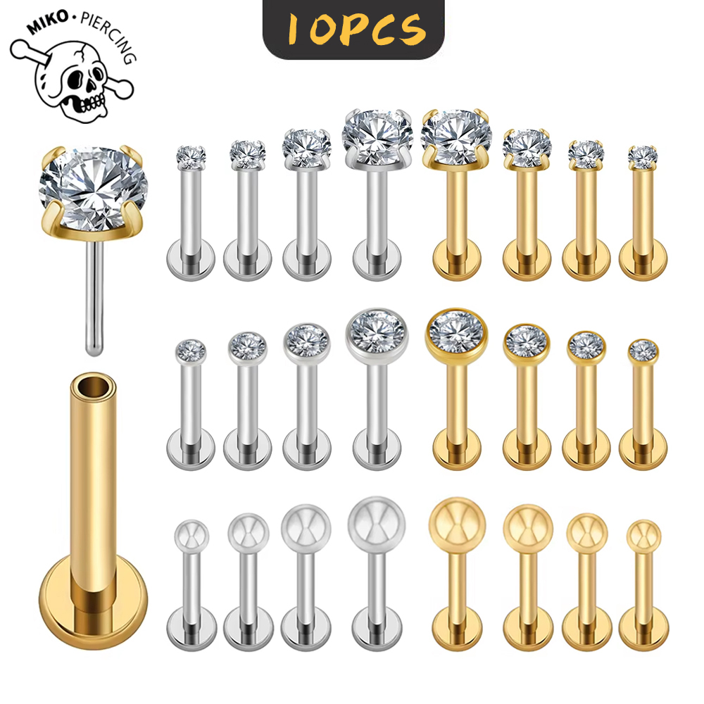 10pcs G23 Titanium 20/18/16g P - Zoor Body Jewelry 评论和价格