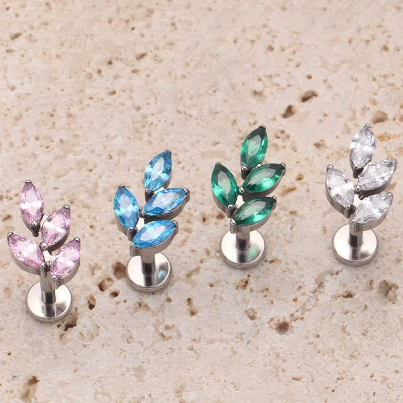 G23 Titanium Gem CZ Ear Conch  - Zoor Body Jewelry 评论和价格