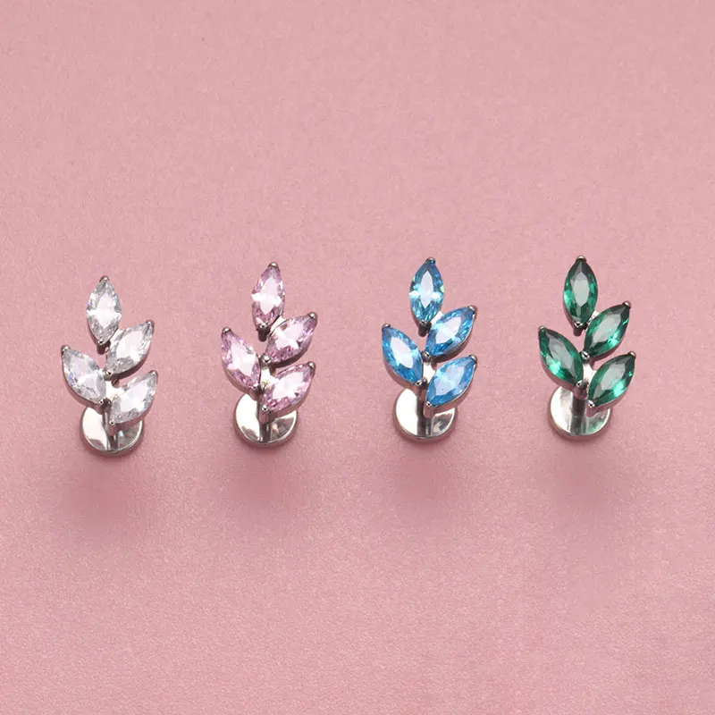 G23 Titanium Gem CZ Ear Conch  - Zoor Body Jewelry 评论和价格
