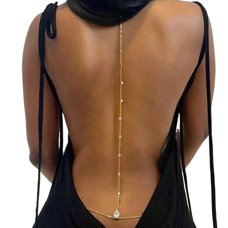 Bride Backless Rhinestone Wate - Body Jewelry Dress 评论和价格