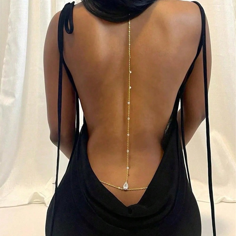 Bride Backless Rhinestone Wate - Body Jewelry Dress 评论和价格