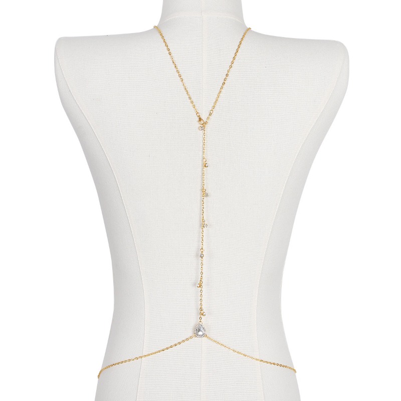 Bride Backless Rhinestone Wate - Body Jewelry Dress 评论和价格