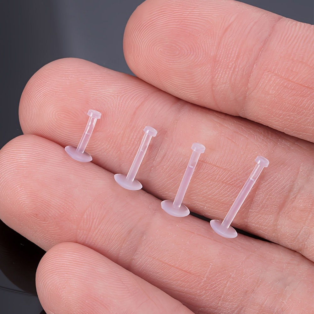 12 Pcs Flat Back Clear Earring - Flat Back Labret Stud 评论和价格