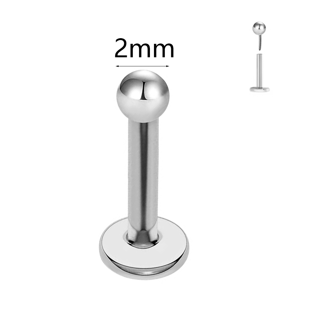 ASTM F136 G23 Titanium The bal - Flat Back Labret Stud 评论和价格