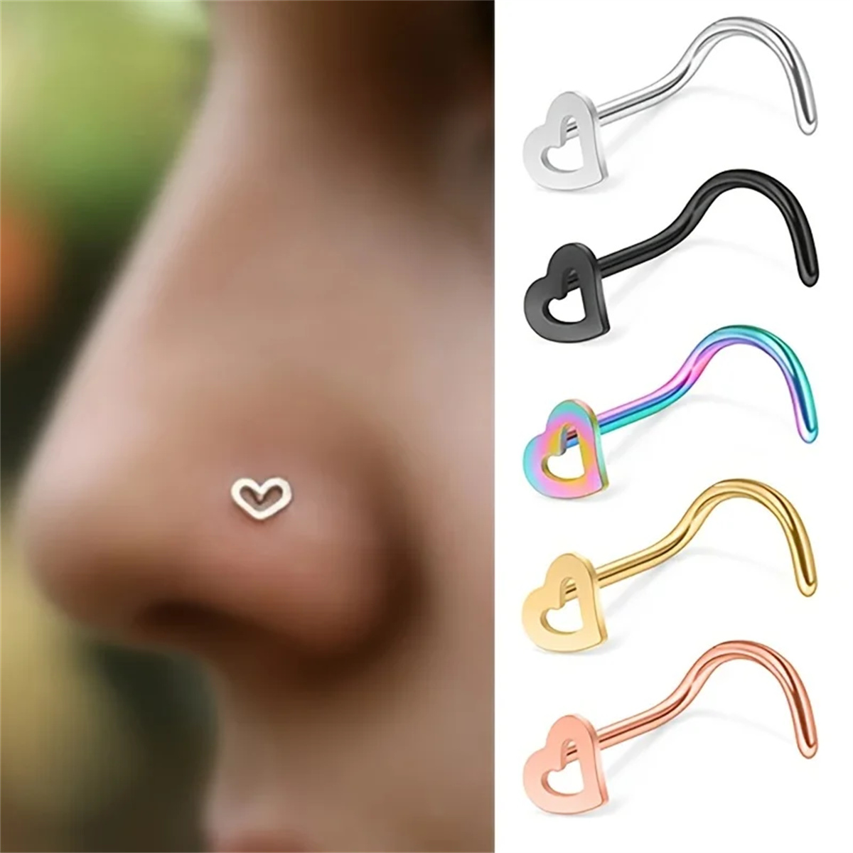 EVISPOL 5Pcs Fashion Hollow He - Body Jewelry Metal Types 评论和价格