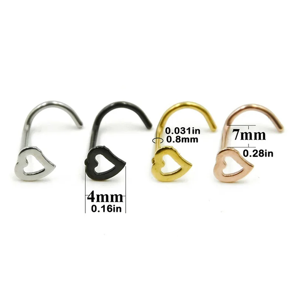 EVISPOL 5Pcs Fashion Hollow He - Body Jewelry Metal Types 评论和价格