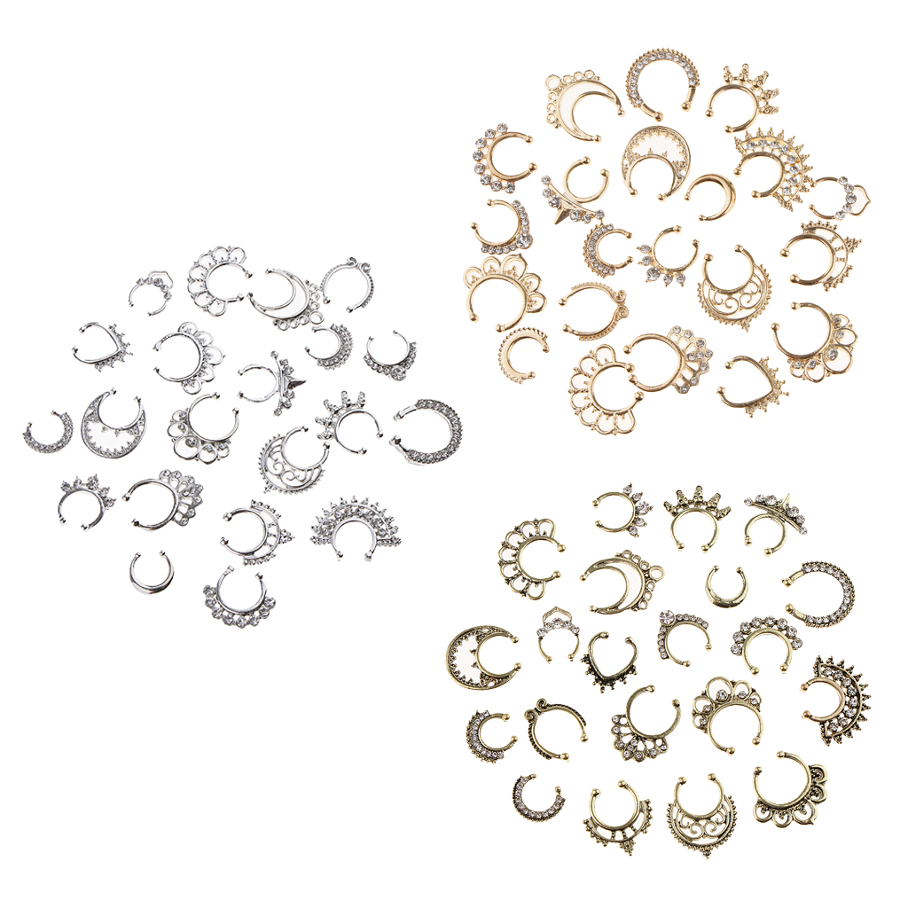 Hot Sale 21/3PCS Nose Fake Sep - Body Jewels 评论和价格