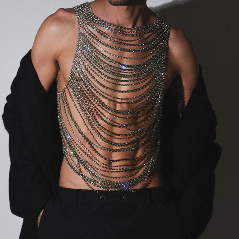 Fashion Luxurious Bling Men Wo - Body Jewelry For Men 评论和价格